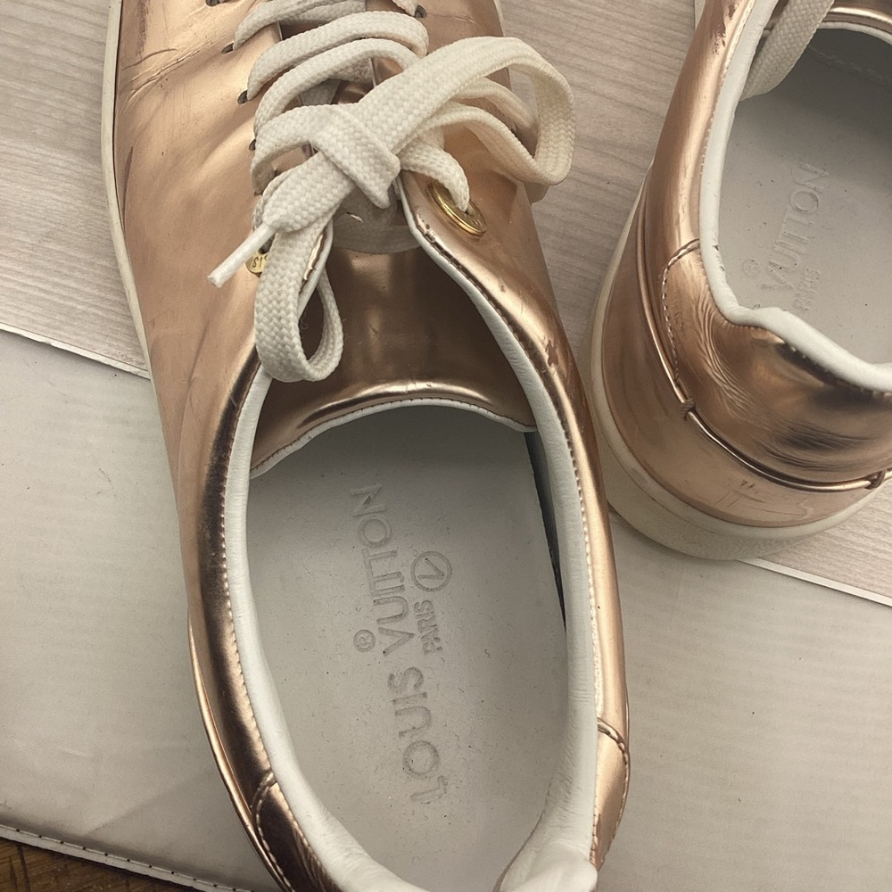 Louis Vuitton Metallic Rose Sneakers - Picture 4 of 5